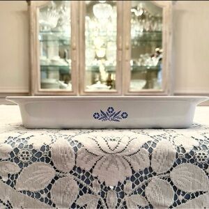 Vintage Corningware Blue Cornflower Roaster P-332
